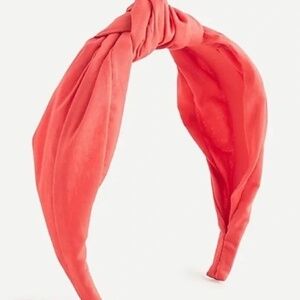 J. Crew Coral Cotton Knot Headband